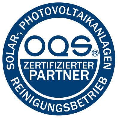 OQS-Siegel: zertifizierter Partner, Reinigungsbetrieb für Solar- und Photovoltaikanlagen